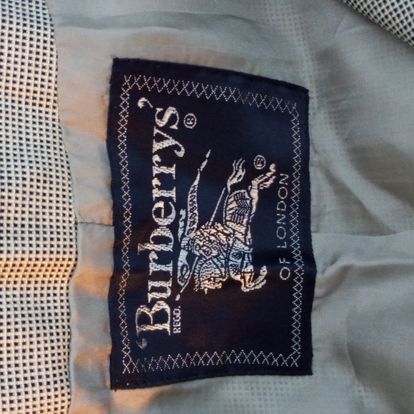 Burberry's Jacket 8 Wool Silk Blend Shoulder Pads Vintage - Picture 10 of 12